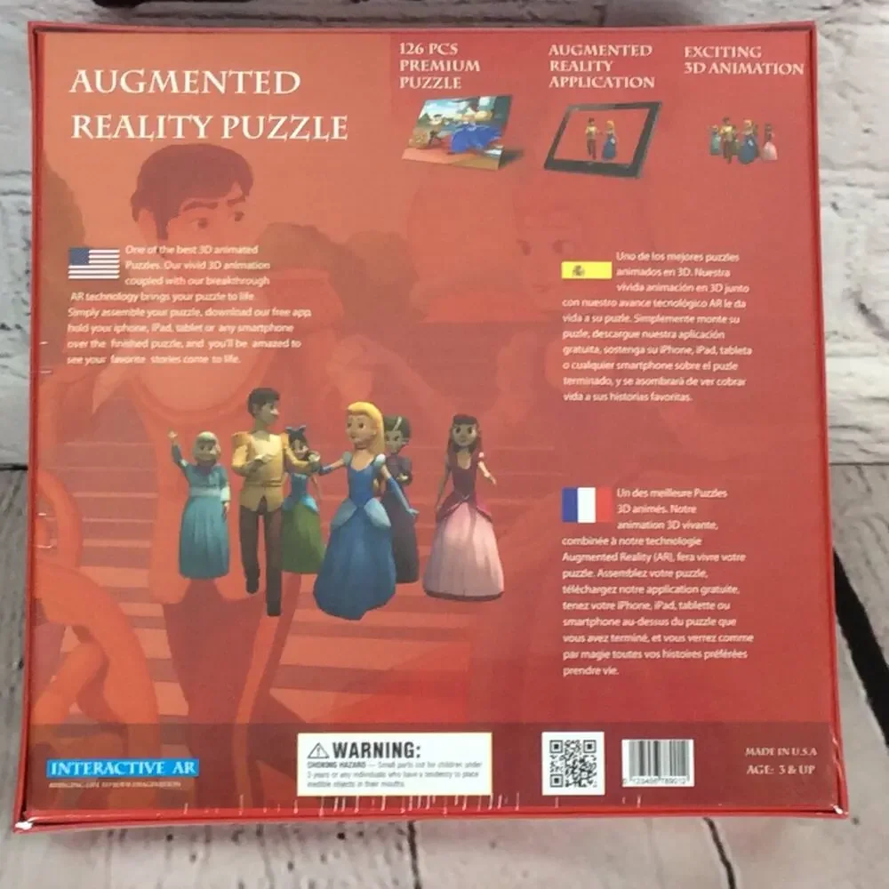 Cinderella Jigsaw Puzzle 3D Interactive 18x24 126 Pieces